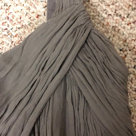 J Crew Kylie grey one shoulder bridesmaid dress - Picture 6 of 10